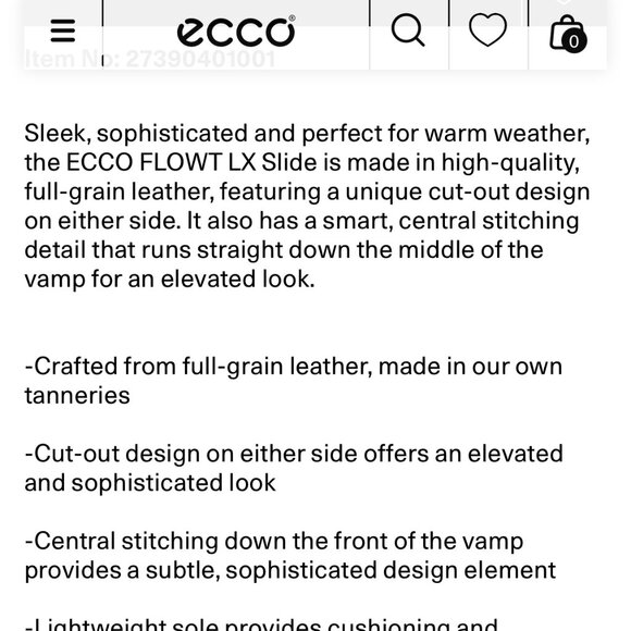 Ecco FlowT LX Slide Sandals - Picture 7 of 8